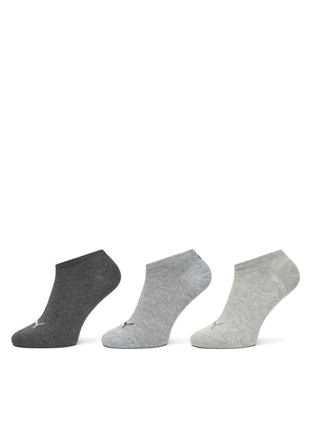 Puma Zestaw 3 par niskich skarpet unisex 938624 Szary. Kolor: szary. Materiał: bawełna, materiał