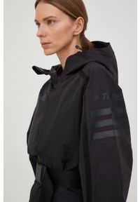 adidas TERREX kurtka outdoorowa Ct Xploric kolor czarny przejściowa. Kolor: czarny. Materiał: tkanina, poliester, materiał. Wzór: ze splotem #3