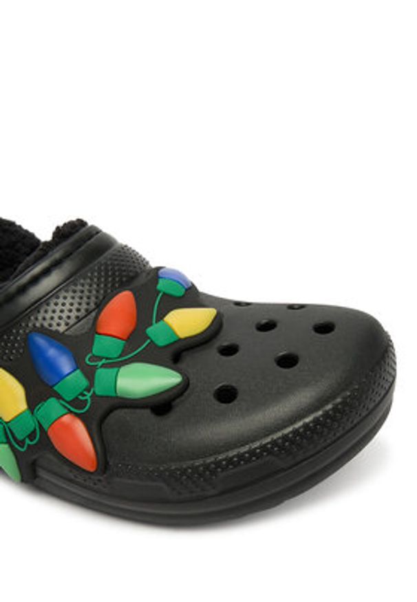 Crocs Klapki Classic Lined Holiday Lights Clog 212054 Czarny. Kolor: czarny