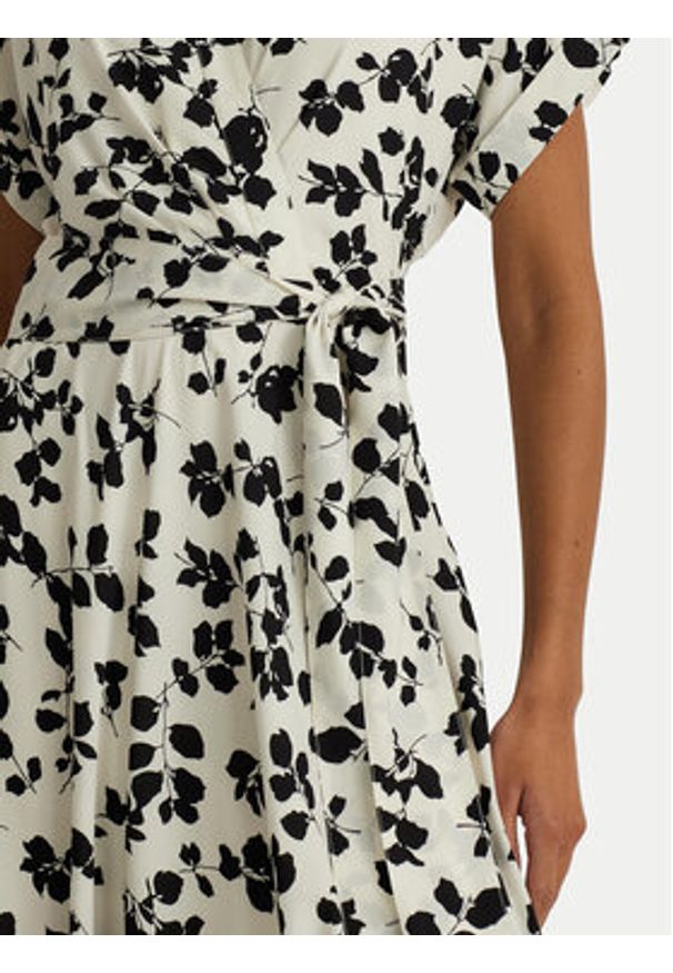 Lauren Ralph Lauren Sukienka koszulowa 250932707001 Écru Regular Fit. Materiał: syntetyk. Typ sukienki: koszulowe