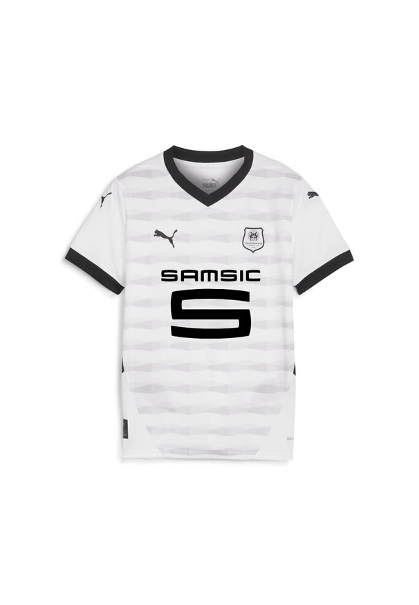 Puma - Koszulka wyjazdowa dla dzieci Stade Rennais 2024/25. Kolor: biały, czarny, wielokolorowy