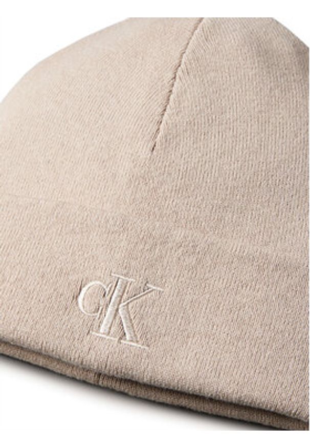 Calvin Klein Czapka LV04D8020G Beżowy. Kolor: beżowy. Materiał: wiskoza, materiał