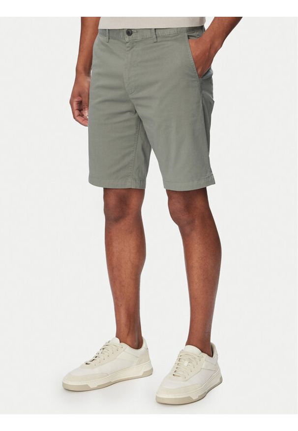 BOSS Szorty materiałowe Chino 50536723 Khaki Slim Fit. Kolor: brązowy. Materiał: bawełna