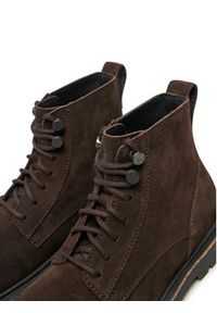 Birkenstock Botki Highwood Lace Mid W Leve 1028940 Brązowy. Kolor: brązowy. Materiał: zamsz, skóra