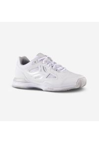 ARTENGO - Buty tenisowe TS500 damskie na mączkę. Kolor: biały. Materiał: kauczuk. Szerokość cholewki: normalna. Sport: tenis #1