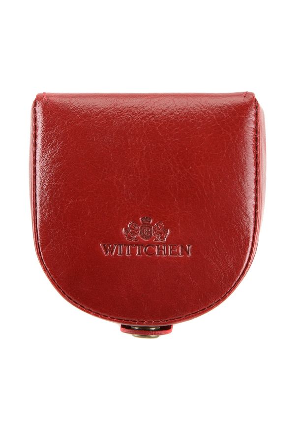 Wittchen - Damski portfel skórzany w kształcie podkowy czerwony. Kolor: czerwony. Materiał: skóra