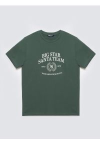 Big-Star - Koszulka męska z nadrukiem zielona Marr 304. Okazja: na co dzień. Kolor: zielony. Materiał: dzianina, bawełna. Wzór: nadruk. Sezon: zima. Styl: wizytowy, casual, klasyczny #3