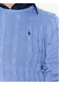 Polo Ralph Lauren Sweter 211891640003 Niebieski Regular Fit. Typ kołnierza: polo. Kolor: niebieski. Materiał: bawełna #4