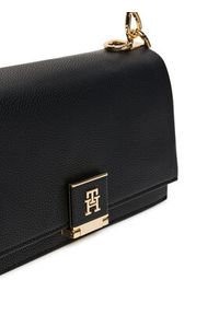TOMMY HILFIGER - Tommy Hilfiger Torebka Her Med Crossover AW0AW17726 Czarny. Kolor: czarny. Materiał: skórzane #5