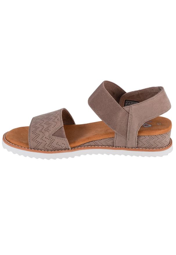 skechers - Sandały damskie, Desert Kiss. Kolor: brązowy. Materiał: tkanina