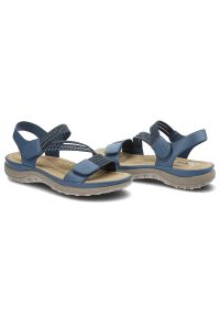 Niebieskie Sandały Rieker Wygodne Buty Damskie. Kolor: niebieski #5