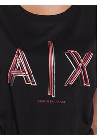 Armani Exchange T-Shirt 3RYTEJ YJ16Z 1200 Czarny Regular Fit. Kolor: czarny. Materiał: bawełna