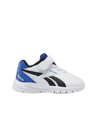 Buty do chodzenia niemowlęce Reebok Rush Runner. Zapięcie: rzepy. Kolor: biały. Materiał: guma, syntetyk, materiał. Szerokość cholewki: normalna. Sport: turystyka piesza
