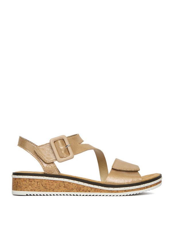 Sandały Rieker. Kolor: złoty