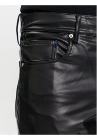 Karl Lagerfeld Jeans Spodnie skórzane 240D1003 Czarny Regular Fit. Kolor: czarny. Materiał: skóra