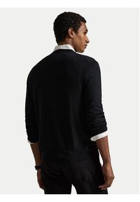 Polo Ralph Lauren Sweter Ls Sf Vn Pp 710670789003 Czarny Regular Fit. Typ kołnierza: polo. Kolor: czarny. Materiał: bawełna #3