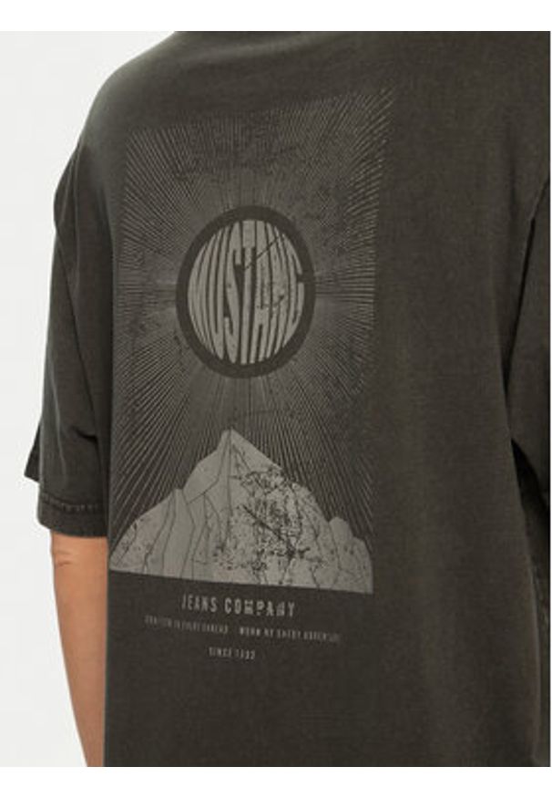 Mustang T-Shirt Welby 1015943 Szary Oversize. Kolor: szary. Materiał: bawełna