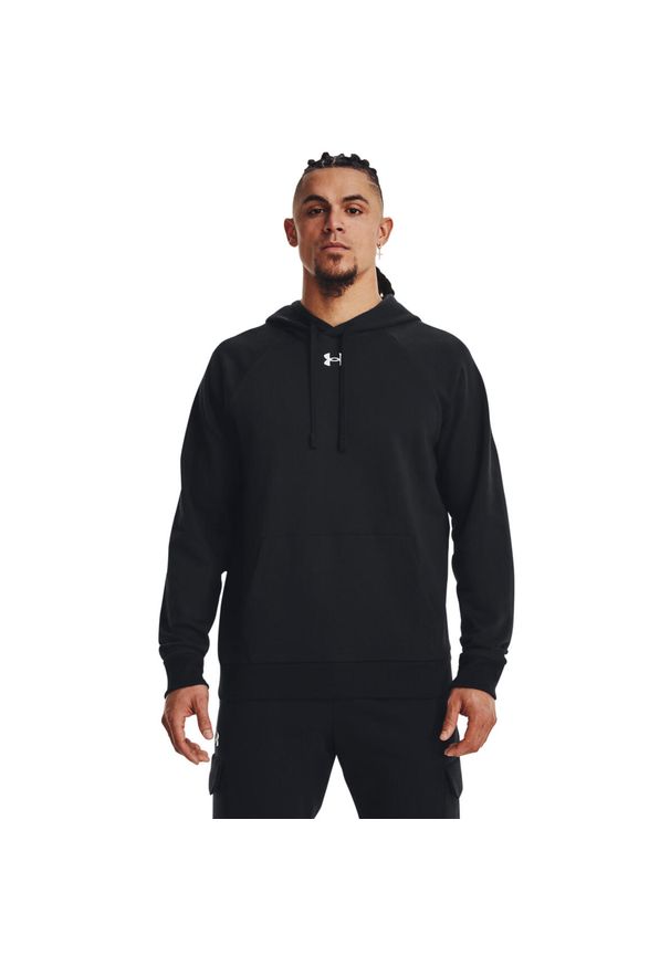 Bluza z kapturem Under Armour Rival Fleece Hoodie, Mężczyźni. Typ kołnierza: kaptur. Kolor: biały, czarny, wielokolorowy. Materiał: bawełna, materiał