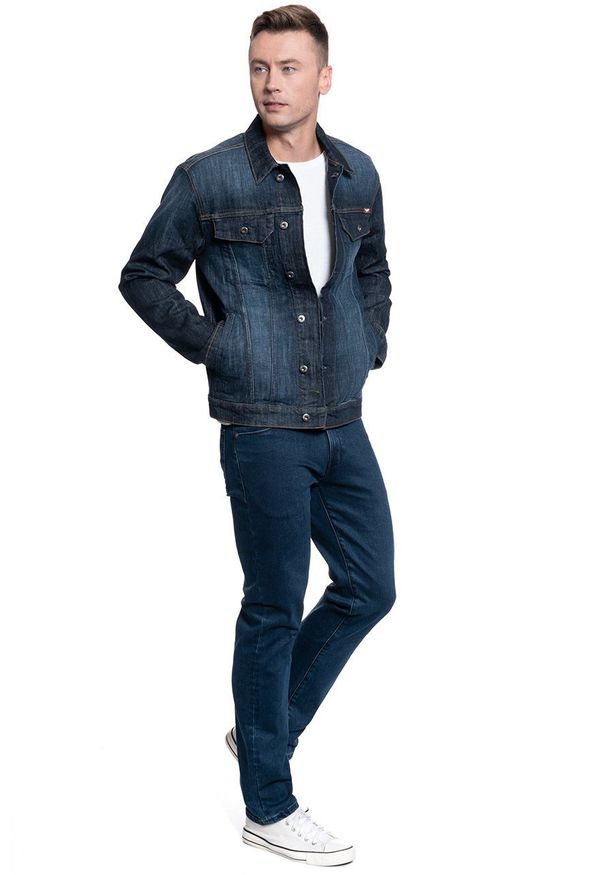 Mustang - KURTKA MĘSKA MUSTANG Dallas DENIM BLUE 1009189 5000 882. Materiał: denim