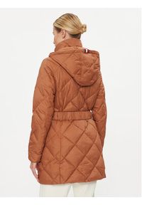 TOMMY HILFIGER - Tommy Hilfiger Płaszcz zimowy Elevated WW0WW40326 Brązowy Regular Fit. Kolor: brązowy. Materiał: syntetyk. Sezon: zima