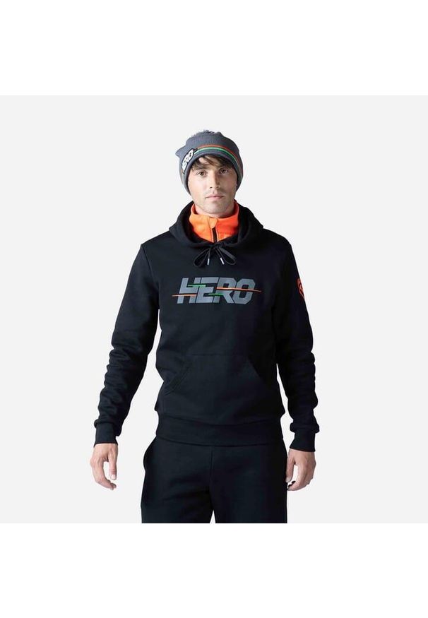 Bluza narciarska męska Rossignol Hero z kapturem. Typ kołnierza: kaptur. Kolor: czarny. Sezon: zima. Sport: narciarstwo