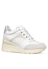 Geox Sneakersy D Zosma D558LA 08522 C1352 Biały. Kolor: biały. Materiał: skóra