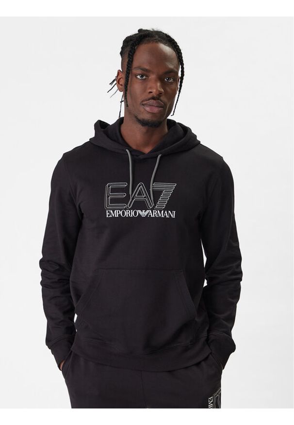EA7 Emporio Armani Bluza 7M001313 AF13512 UC001 Czarny Regular Fit. Kolor: czarny. Materiał: bawełna
