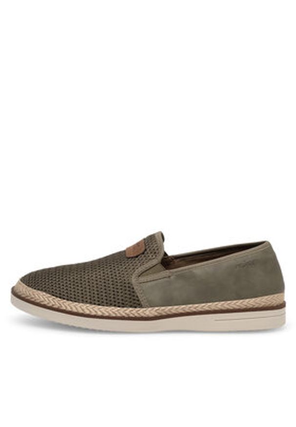 Rieker Espadryle B2366-54 Khaki. Kolor: brązowy. Materiał: materiał