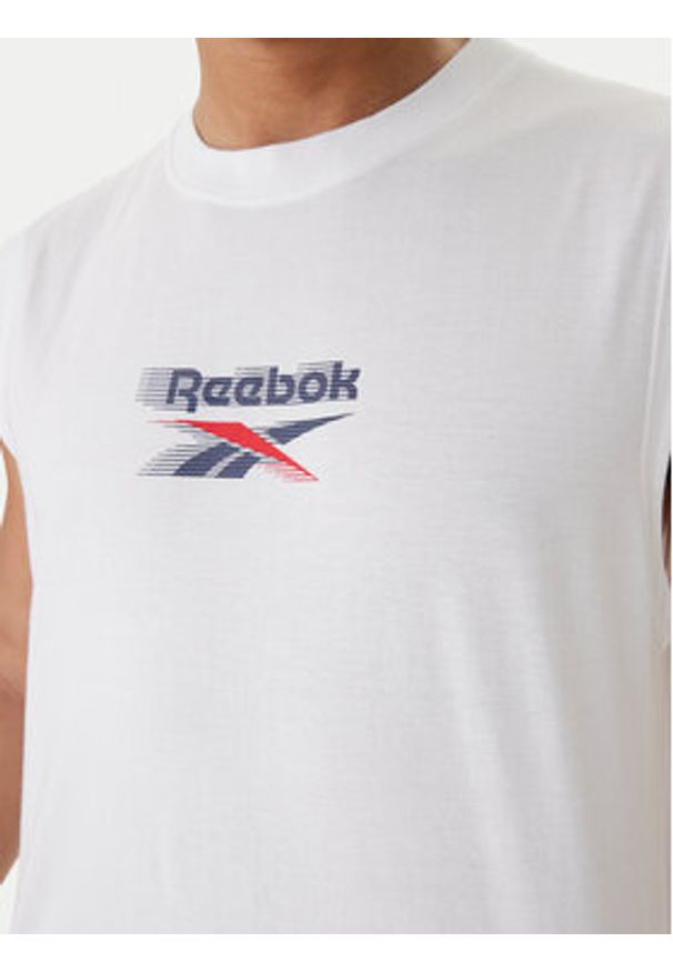 Reebok Tank top Bradshaw RK25560CCM Biały Regular Fit. Kolor: biały. Materiał: bawełna