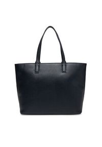 TOMMY HILFIGER - Tommy Hilfiger Torebka Th Logotape Tote AW0AW17449 Granatowy. Kolor: niebieski. Materiał: skórzane #4