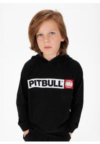 PITBULL - Longsleeve dziecięcy Pitbull z kapturem Hilltop. Typ kołnierza: kaptur. Kolor: czarny. Długość rękawa: długi rękaw