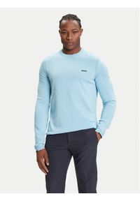 BOSS Sweter K_Ever-X 50541940 Błękitny Regular Fit. Kolor: niebieski. Materiał: bawełna