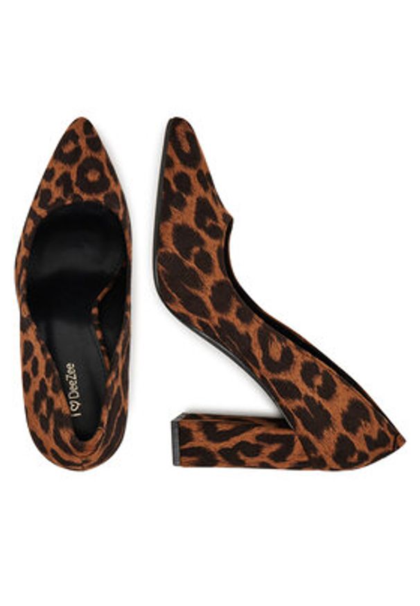 DeeZee Czółenka XLO Brązowy. Kolor: brązowy. Materiał: materiał