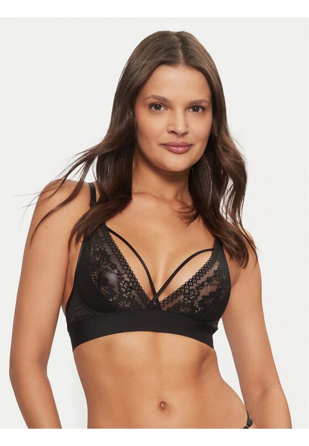 Hunkemöller Biustonosz braletka Remi 206154 Czarny. Kolor: czarny. Materiał: syntetyk