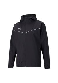 Kurtka piłkarska dla dzieci Puma teamRISE All Weather Jacket. Kolor: czarny, wielokolorowy, biały. Sport: piłka nożna #1