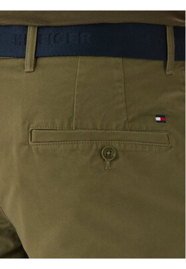 TOMMY HILFIGER - Tommy Hilfiger Szorty materiałowe Denton MW0MW42349 Khaki Slim Fit. Kolor: brązowy. Materiał: bawełna