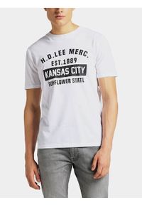 Lee - LEE SS KANSAS CITY TEE MĘSKI T-SHIRT KOSZULKA LOGO WHITE L60TFE12 112113532 #1