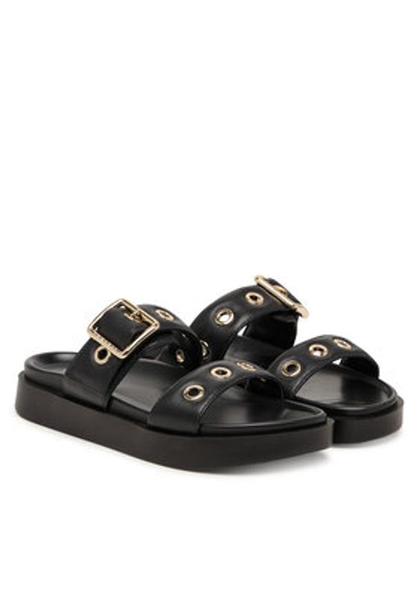 Inuikii Klapki Tilda Buckle 1004.003.0631 Czarny. Kolor: czarny. Materiał: skóra