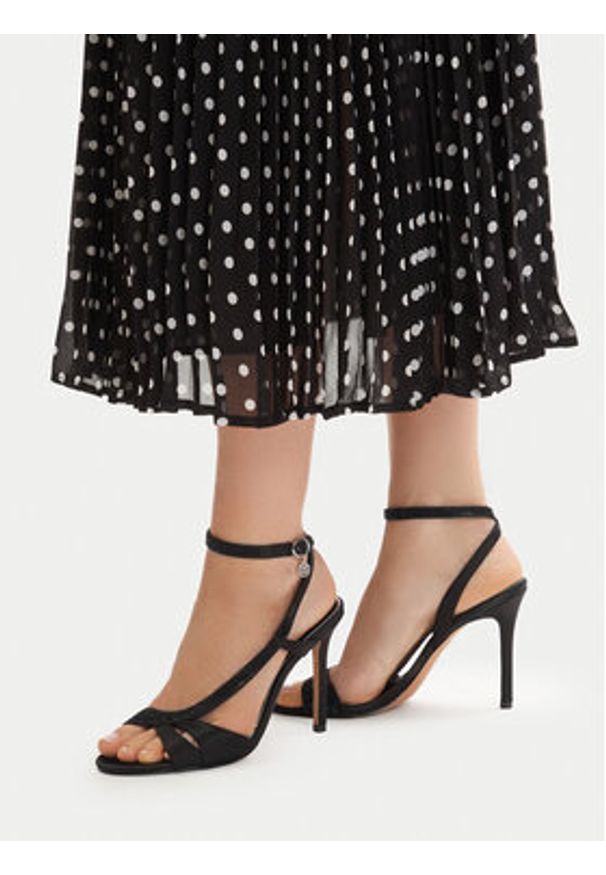 Nine West Sandały EO-LS1005252-1 Czarny. Kolor: czarny. Materiał: materiał