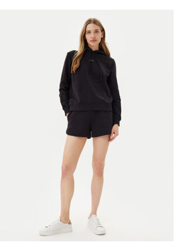 Calvin Klein Jeans Szorty sportowe Placed Institutional J20J225525 Czarny Regular Fit. Kolor: czarny. Materiał: bawełna