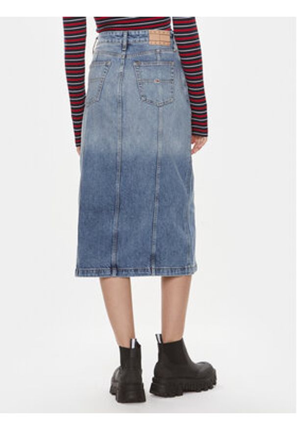 Tommy Jeans Spódnica jeansowa Claire DW0DW17218 Niebieski Regular Fit. Kolor: niebieski. Materiał: bawełna