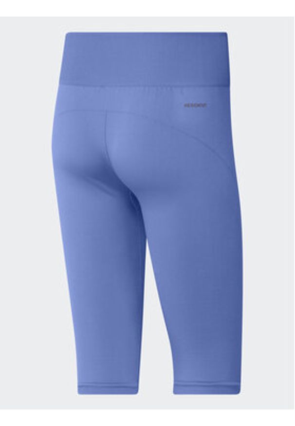 Adidas - adidas Szorty sportowe Training Seamless Short Leggings H49584 Niebieski. Kolor: niebieski. Materiał: syntetyk