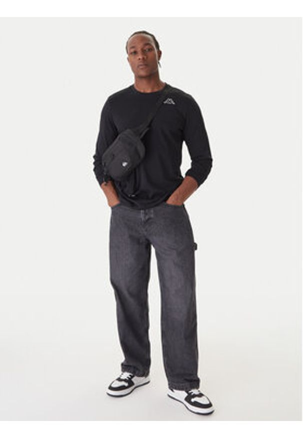 Kappa Komplet longsleeve Logo Saro 37216LW Czarny Regular Fit. Kolor: czarny. Materiał: bawełna. Długość rękawa: długi rękaw