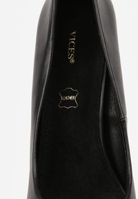 Born2be - Czarne Klasyczne Szpilki Vices ze Skórzaną Wkładką Mivra. Okazja: na co dzień. Kolor: czarny. Materiał: skóra. Obcas: na szpilce. Styl: klasyczny #3