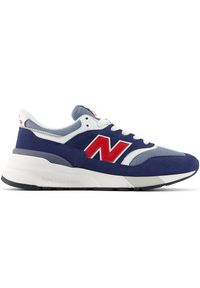 Buty unisex New Balance U997REA – granatowe. Okazja: na co dzień. Kolor: niebieski. Materiał: guma, materiał, skóra, syntetyk. Szerokość cholewki: normalna