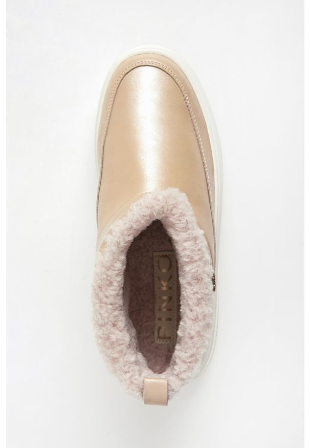 Pinko - Śniegowce damskie skórzane Yoko 22 PINKO. Materiał: skóra
