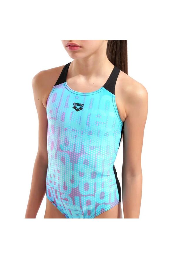 Kostium kąpielowy Arena Multi Colours V-Back Water. Kolor: niebieski