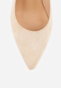 Born2be - Beżowe Sandały Slingback Vices na Obcasie Typu Klepsydra Loresall. Okazja: na co dzień. Zapięcie: sprzączka. Kolor: beżowy. Obcas: na obcasie. Styl: elegancki, casual, klasyczny. Wysokość obcasa: średni #2