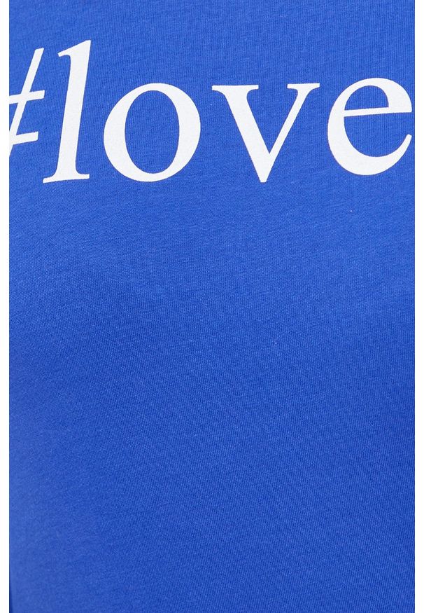 MAX&Co. - T-shirt bawełniany. Okazja: na co dzień. Kolor: fioletowy. Materiał: bawełna. Wzór: nadruk. Styl: casual