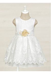 Abel & Lula Sukienka elegancka 5022 Biały Regular Fit. Kolor: biały. Materiał: bawełna. Styl: elegancki #3